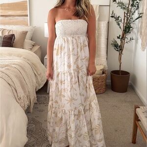 NWT AMERICAN EAGLE STRAPLESS CROCHET BABYDOLL DRESS ✨🐚